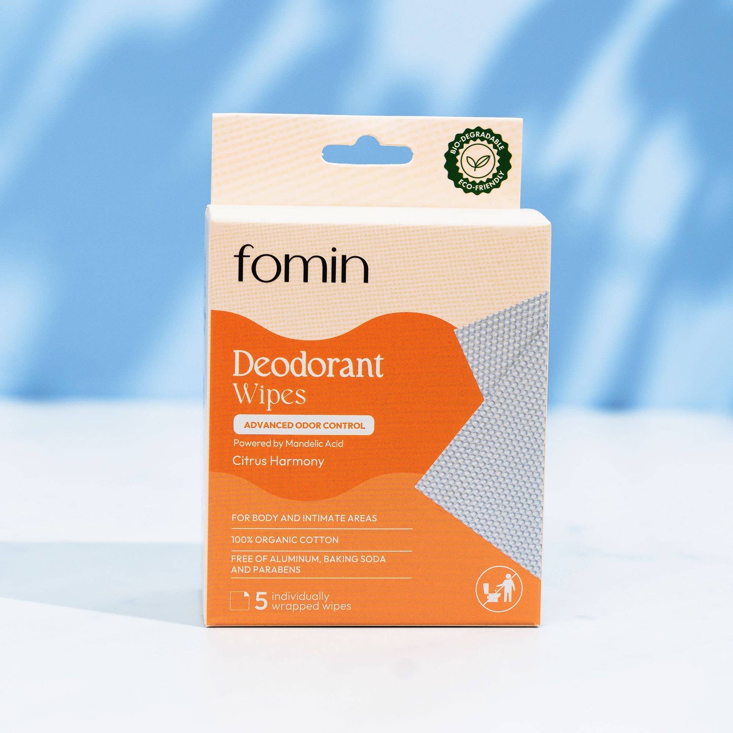 Acidified Deodorant Wipes