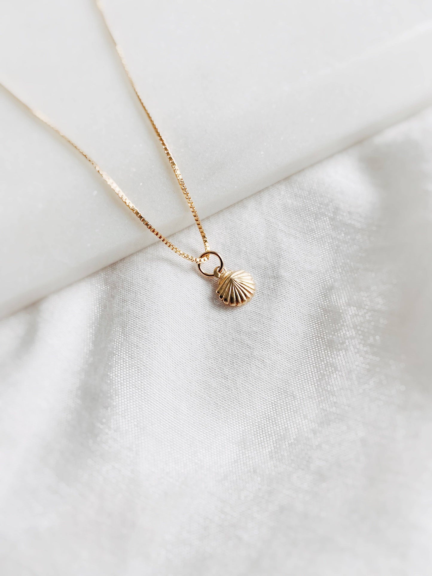 Pearl + Shell Pendant Necklace