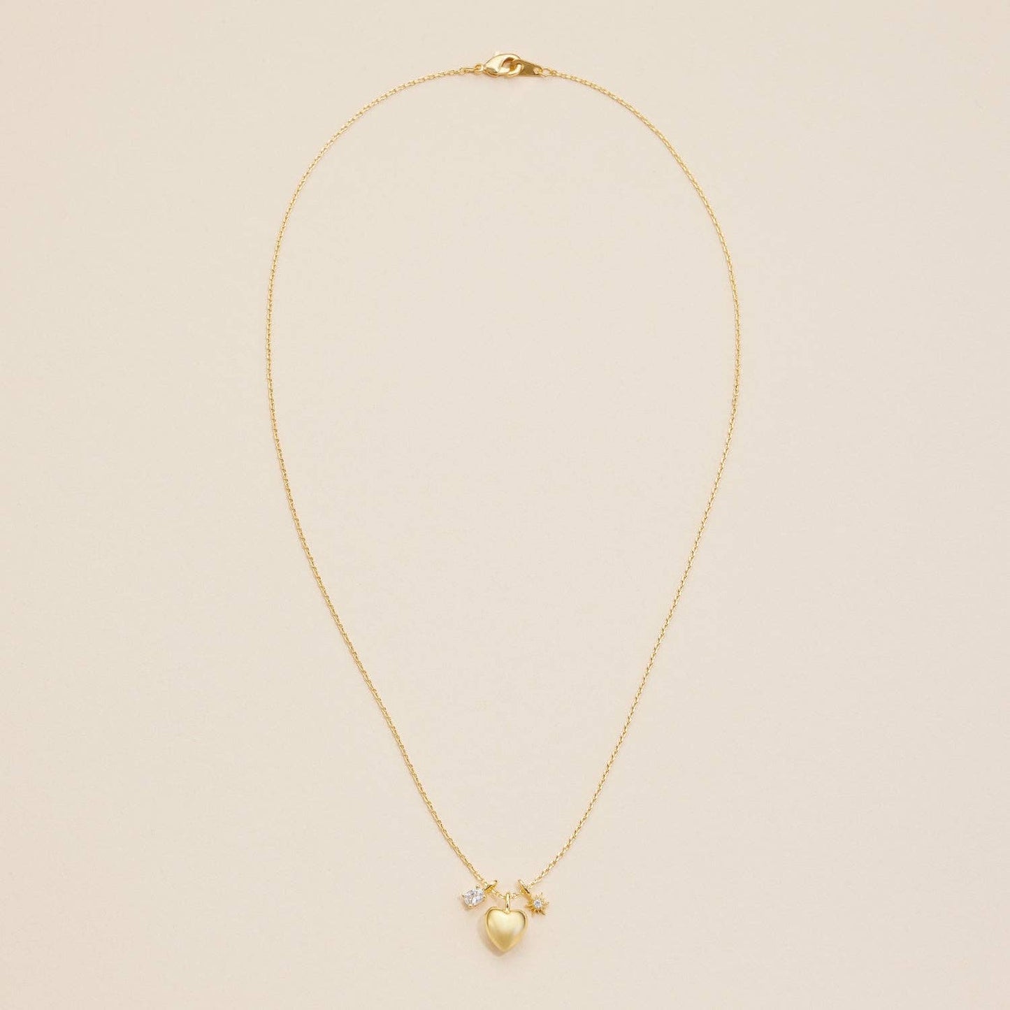 Heart & Charm Trio Necklace