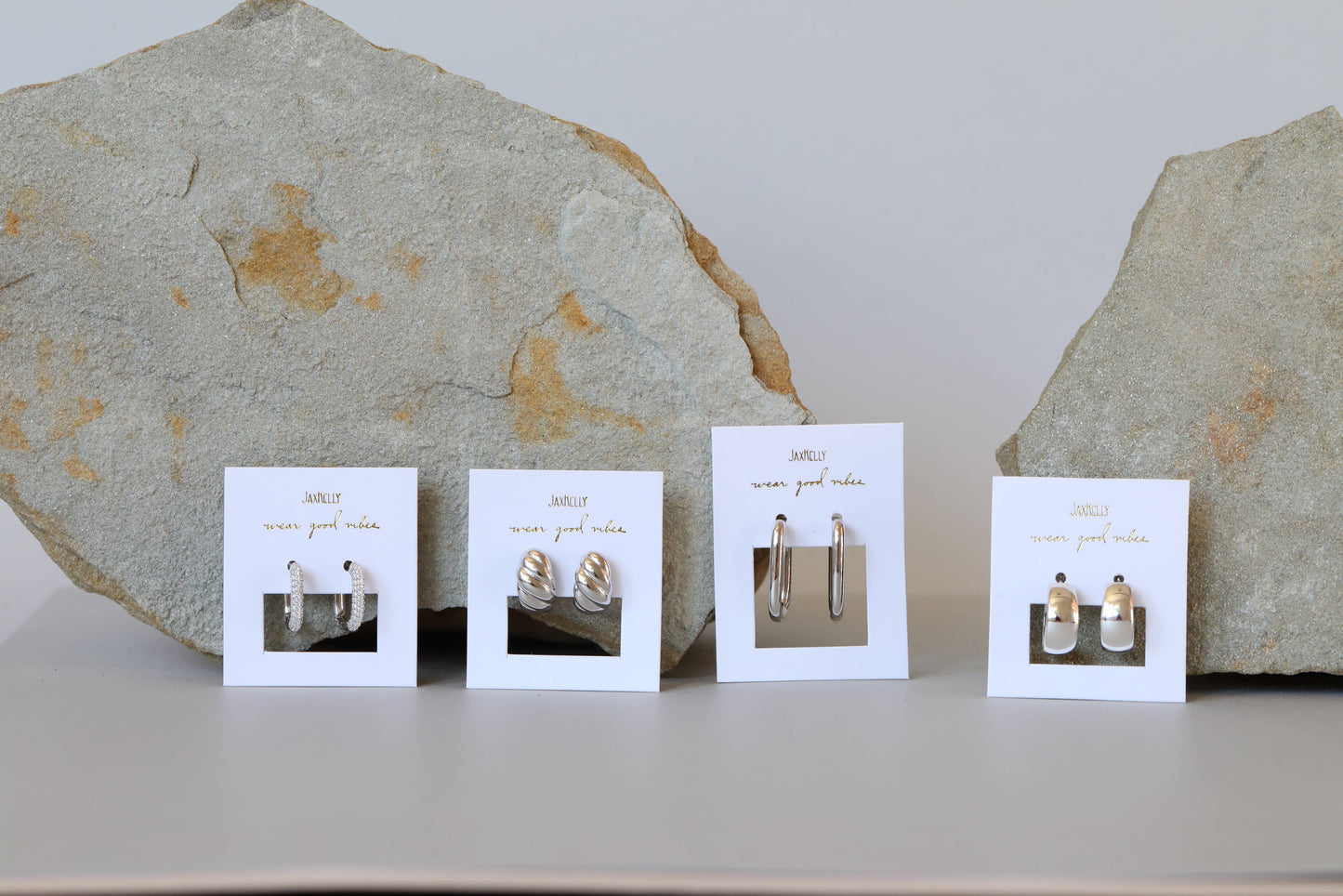 Silver Hoop - Pave - White CZ - Earring