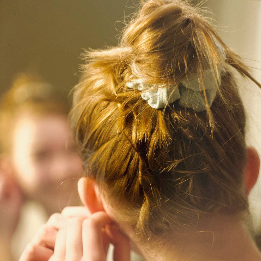 Mint - Ribbed Knit Regular Scrunchies