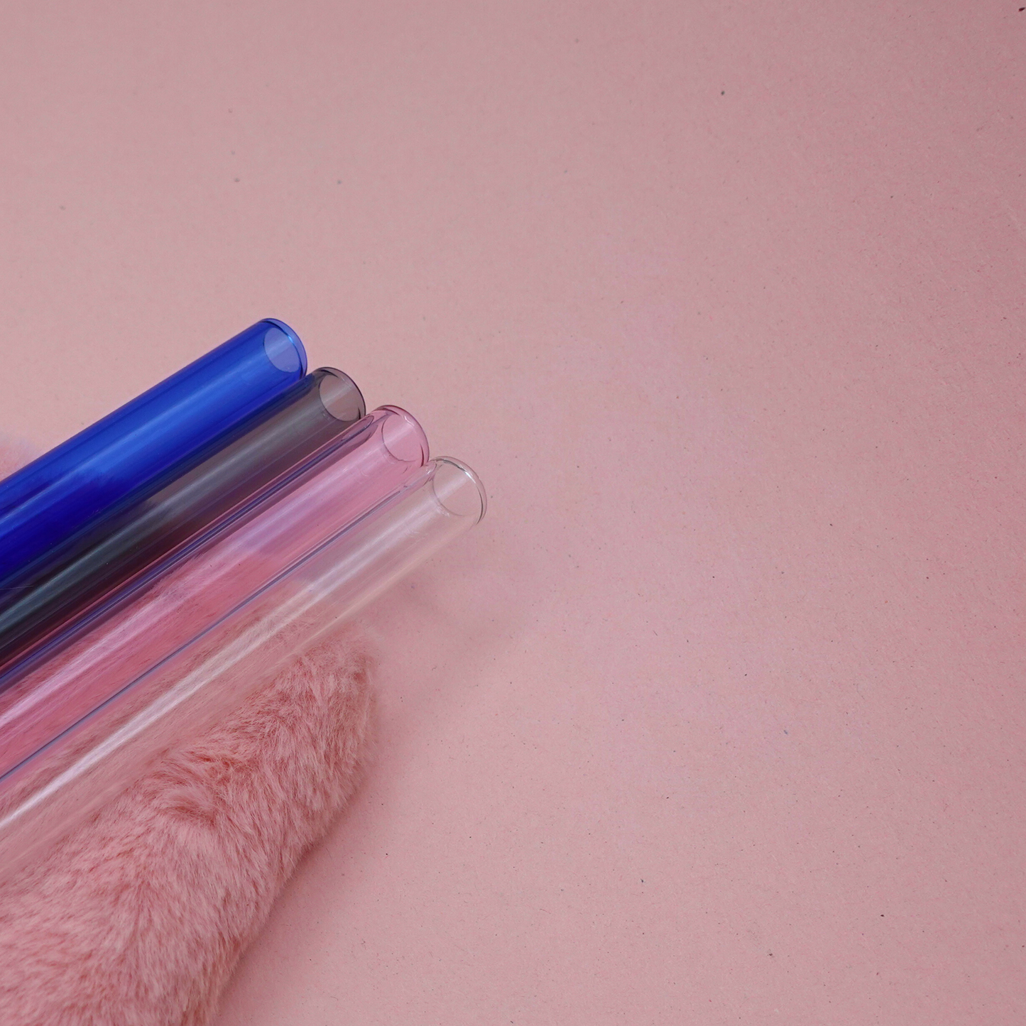 Reusable Borosilicate Glass Drinking Straws - 4 Pack