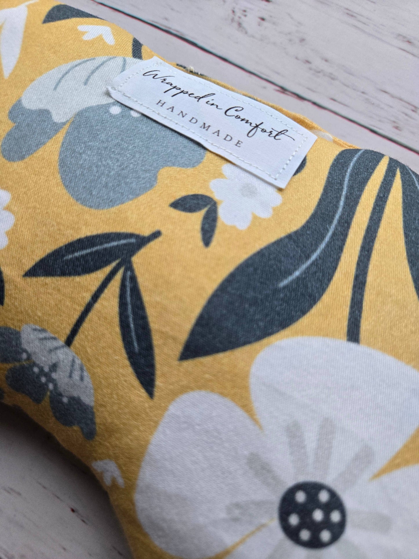 Organic Cotton Heating Pad yellow floral