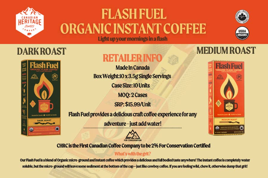 Flash Fuel Oganic Instant Coffee - Medium Roast
