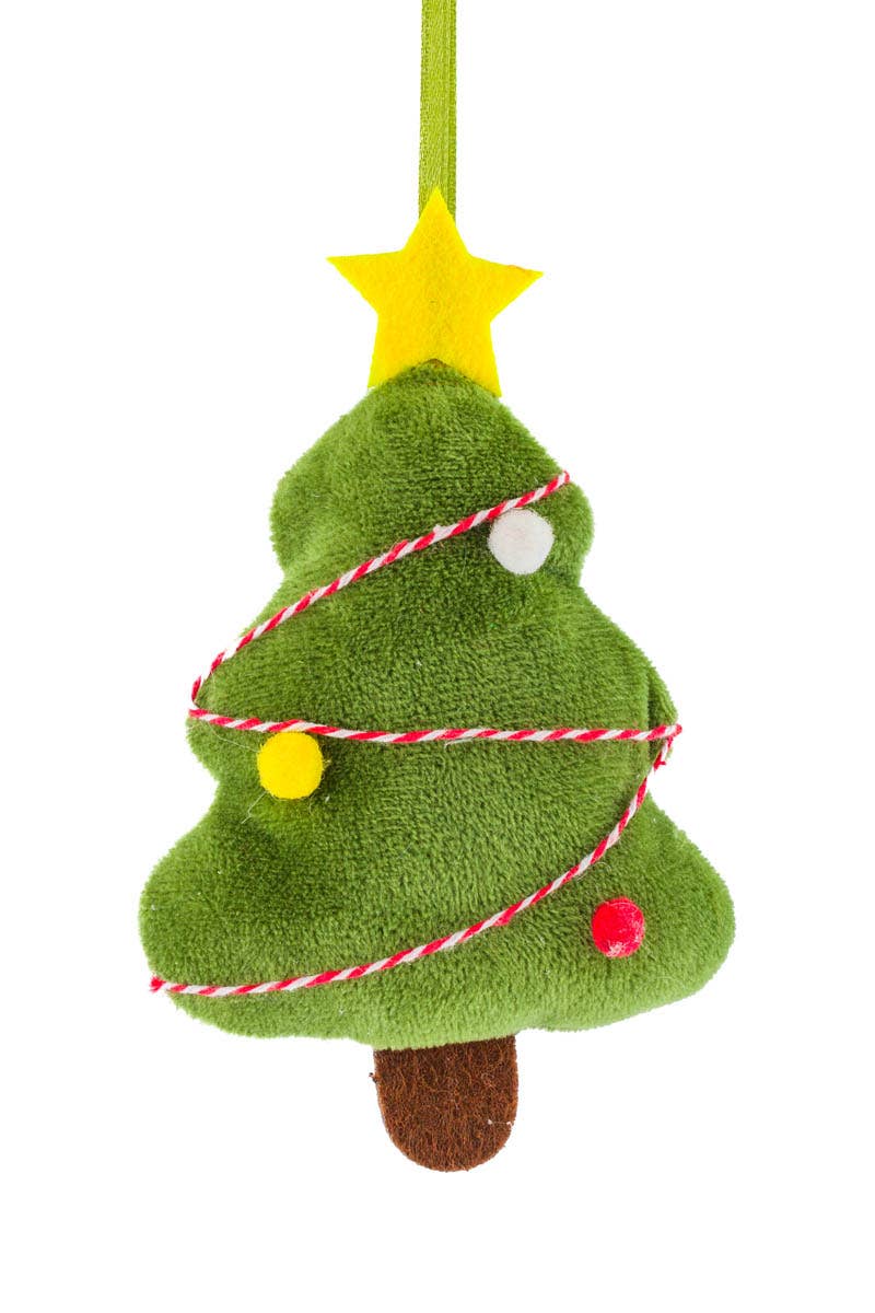 Plush Green Festive Tree Ornament