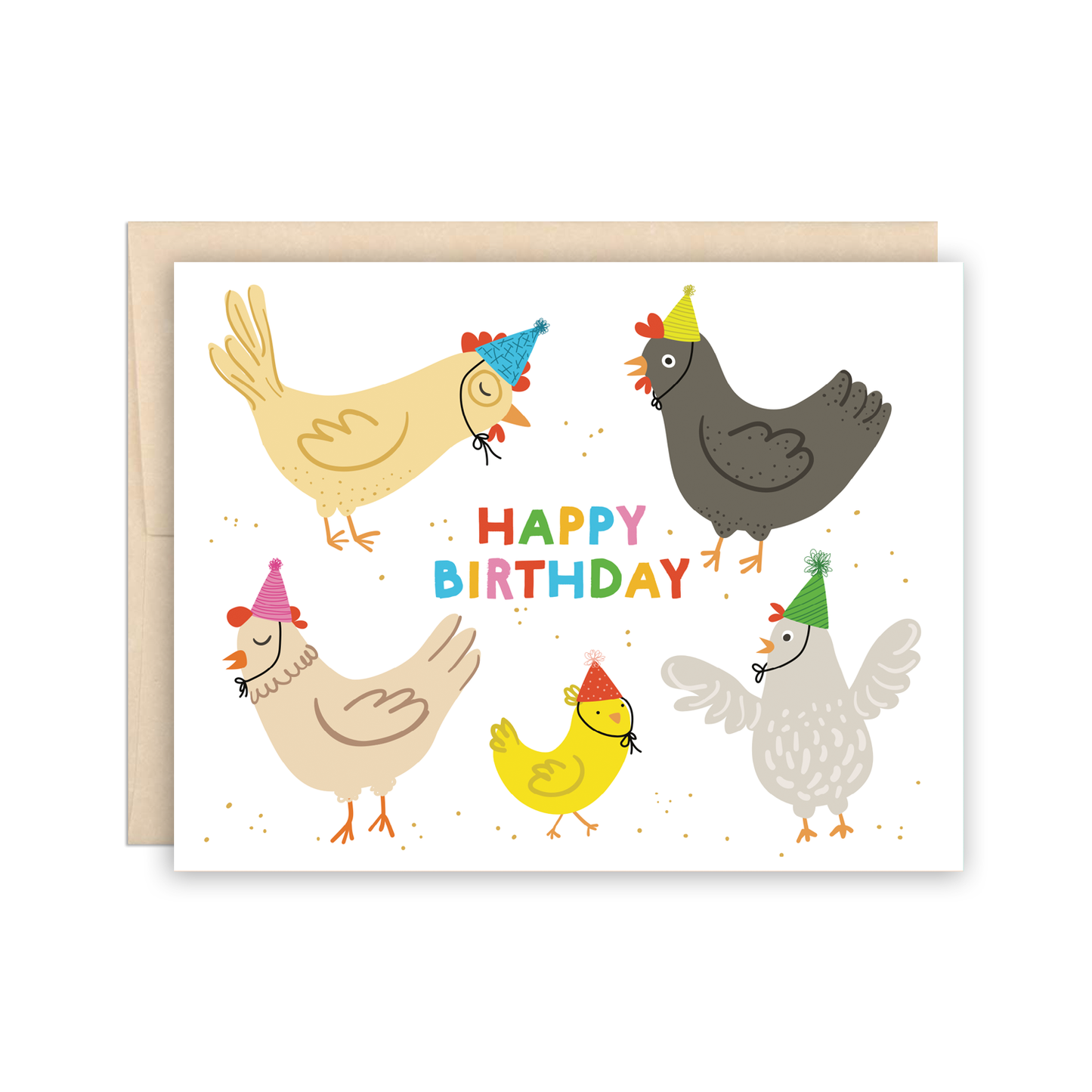 Cute Chickens Kids Adults Farm Birthday Card