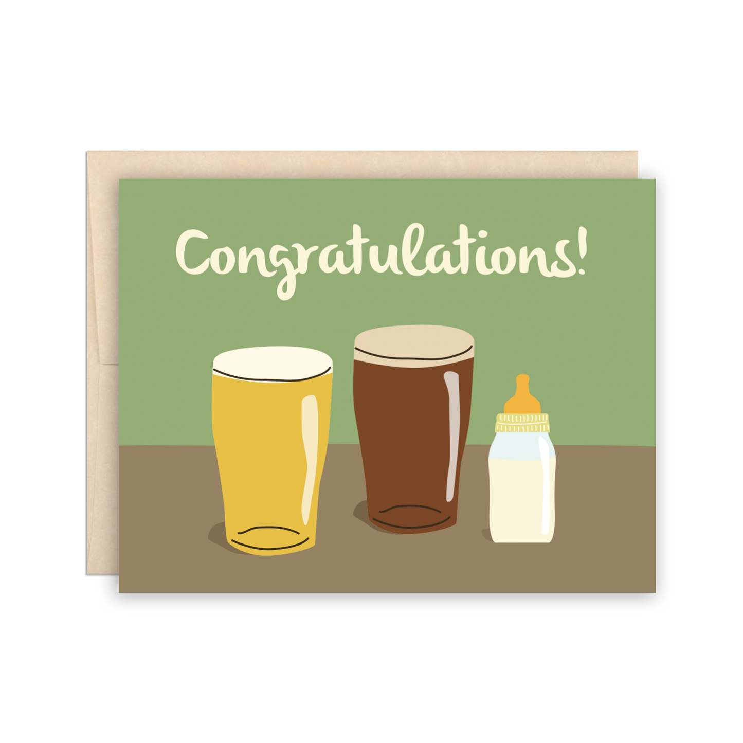 Funny Baby Bottle Congratulations New Baby Craft Beer Card