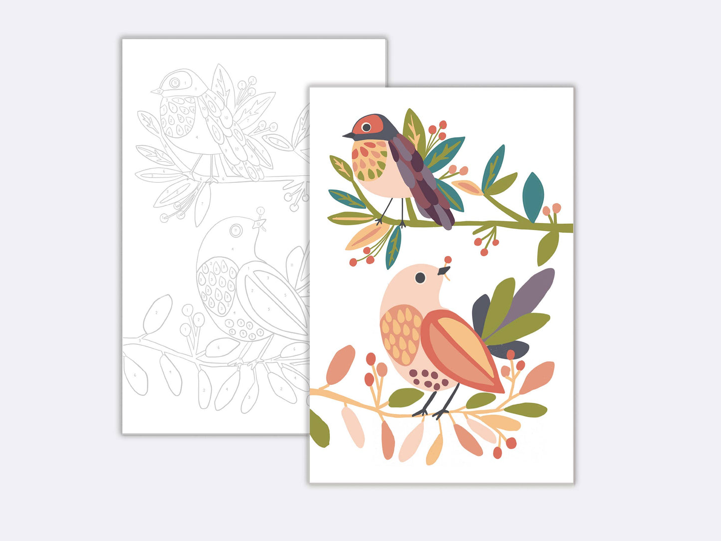 Birds on a Branch Paint by Number Kit