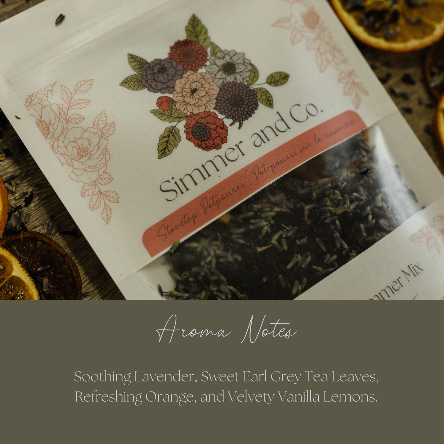 Be Mellow Simmer Pot Mix, Natural Lavender Citrus Aroma – Jar Edition
