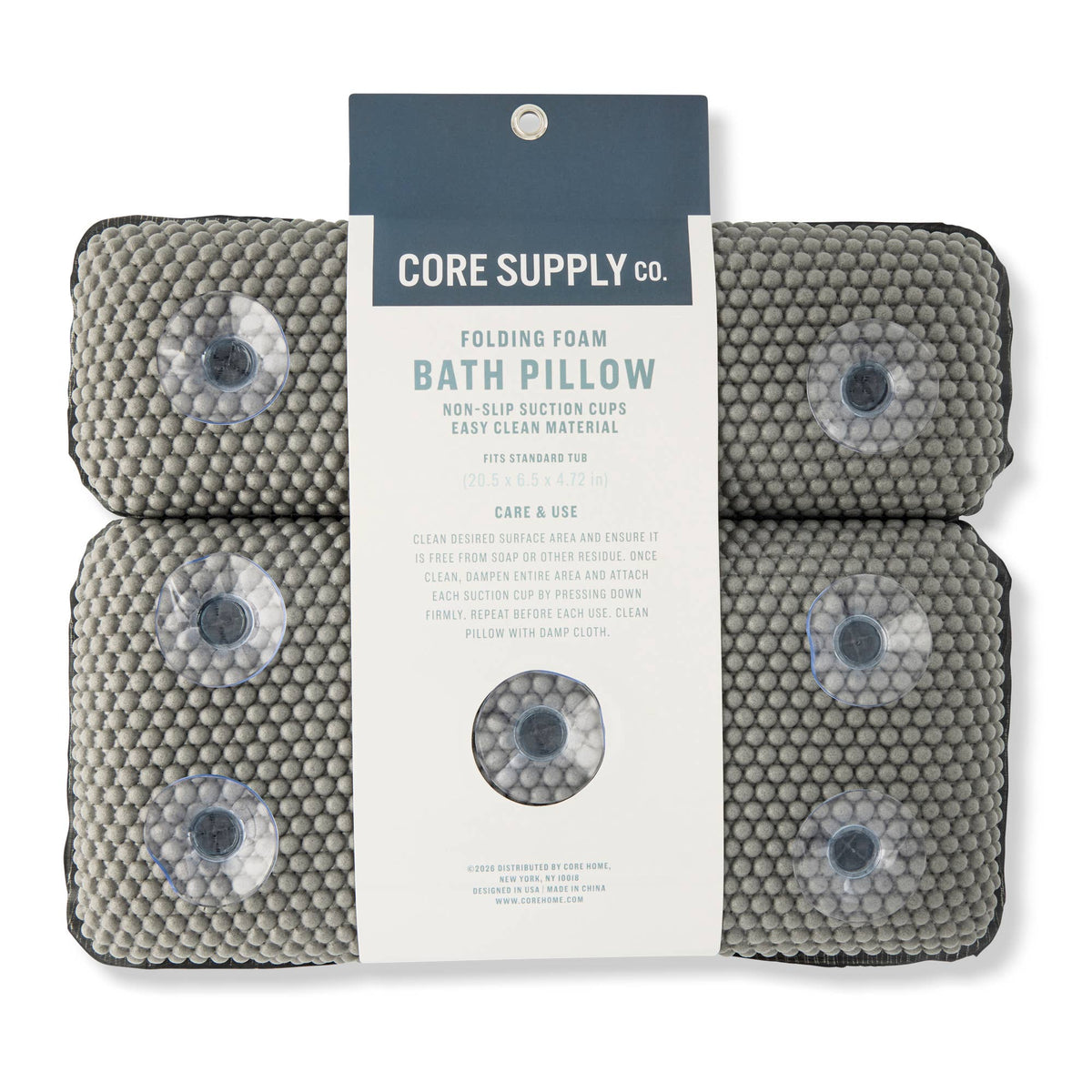 Folding Spa Pillow - Grey