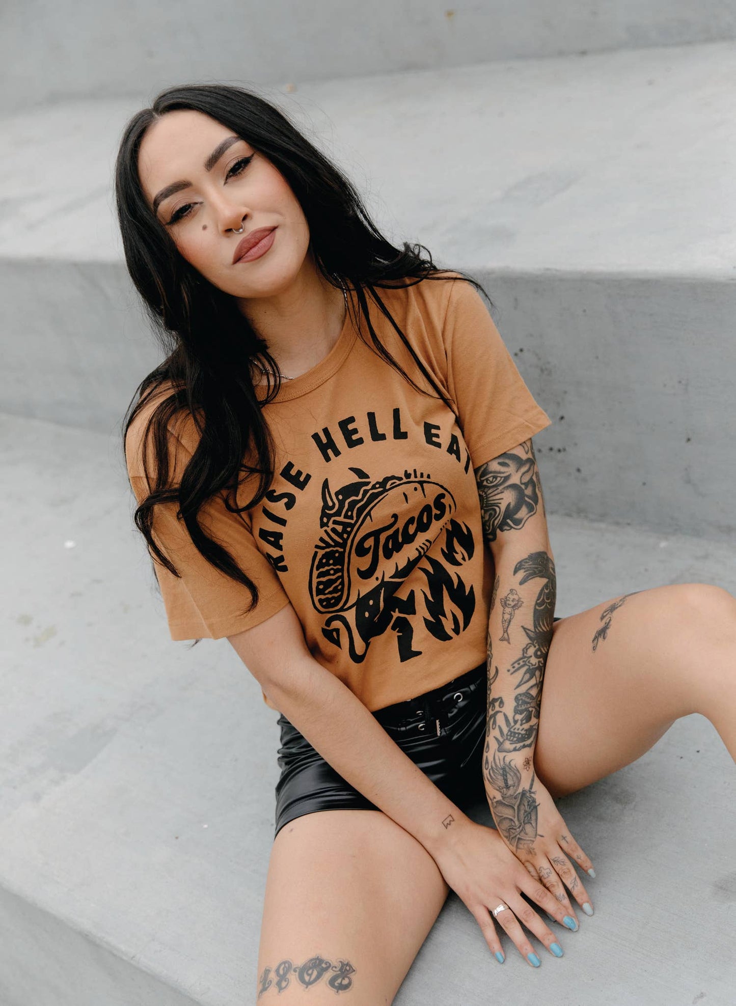 Raise Hell Eat Tacos Unisex Tee