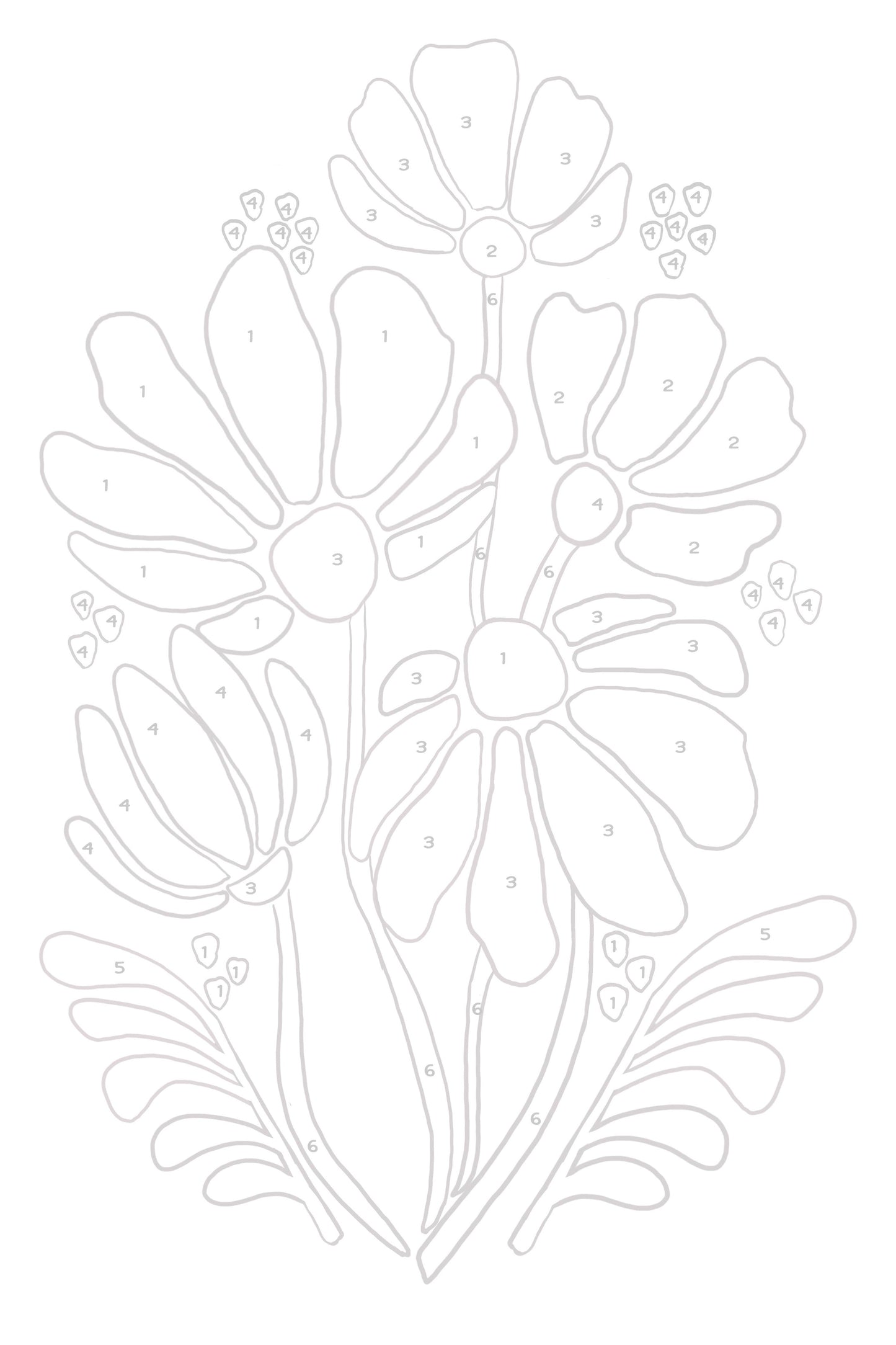 Vintage Flowers Meditative Art Paint by Number Kit: Paint by Number Kit