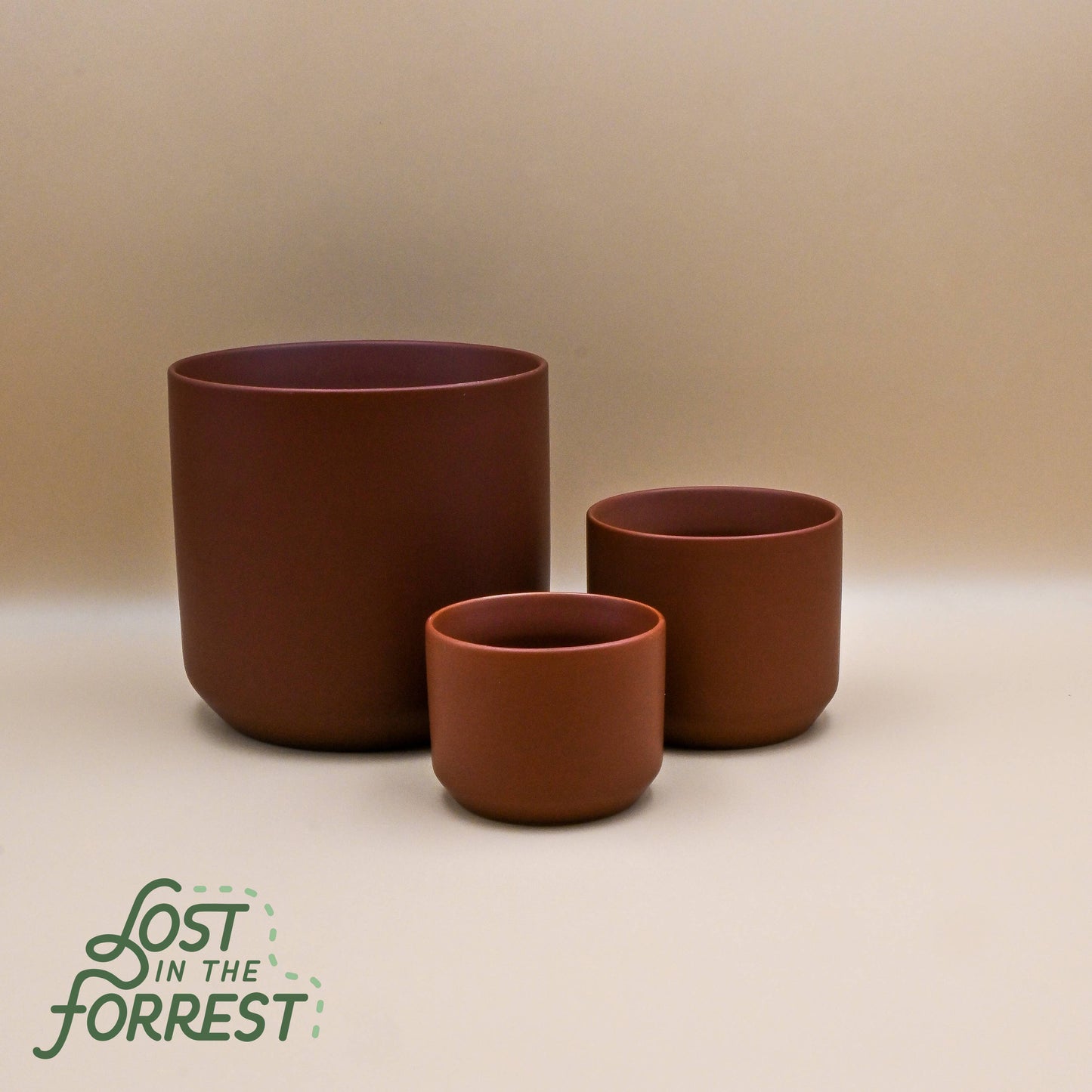 Round Brown Pot