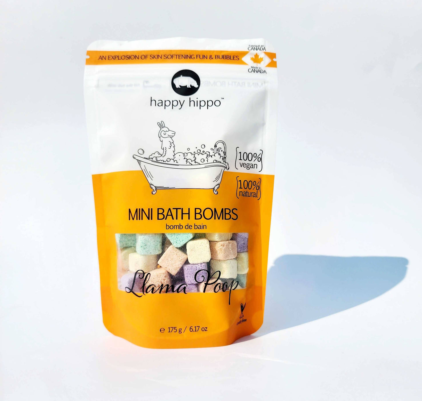 Llama Poop Mini Bubble Bombs look