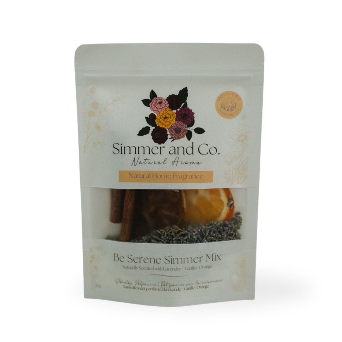 Be Serene Simmer Pot Mix, Natural Lavender Citrus Aroma