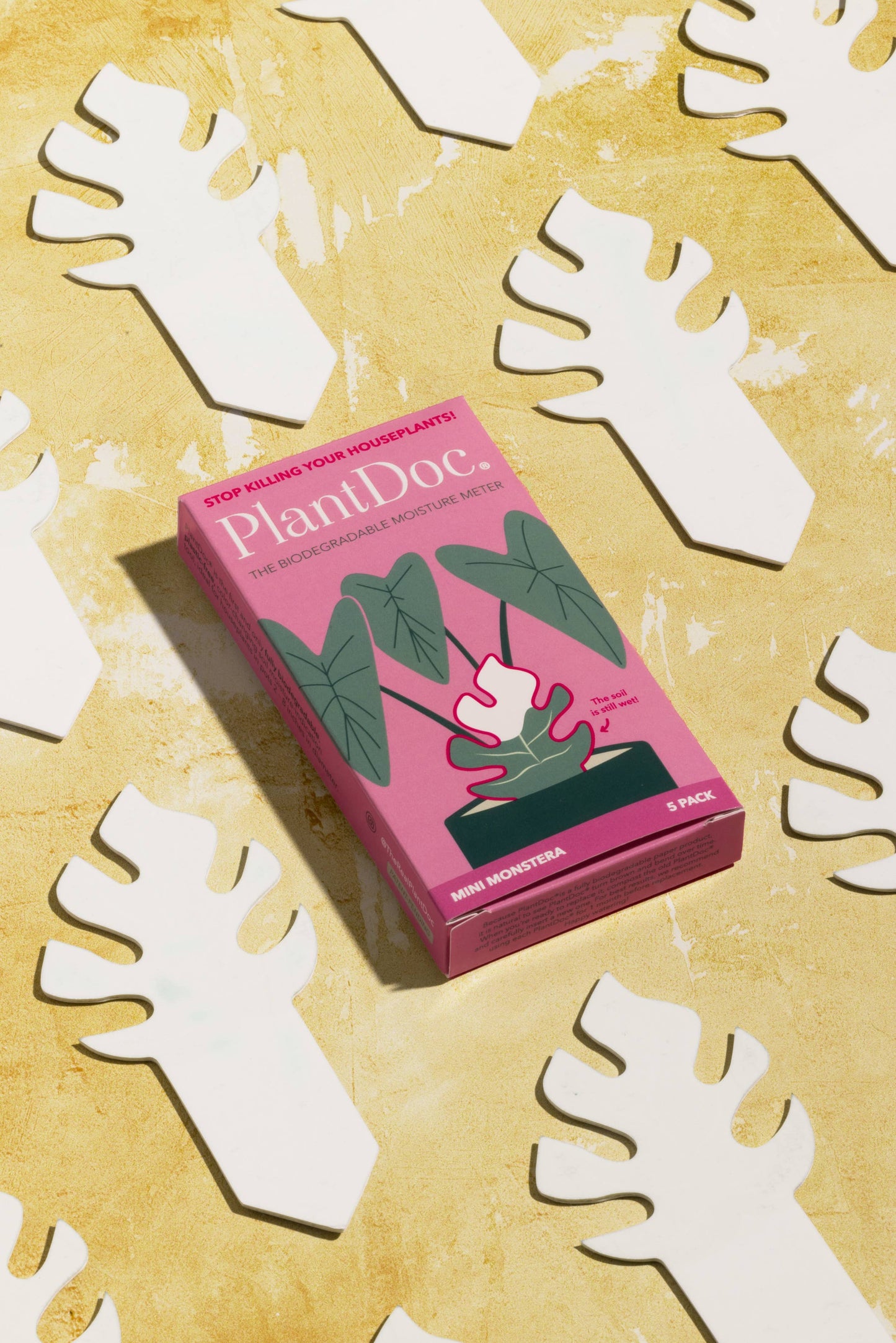 Mini Monstera PlantDoc: Color-Change Plant Moisture Meter