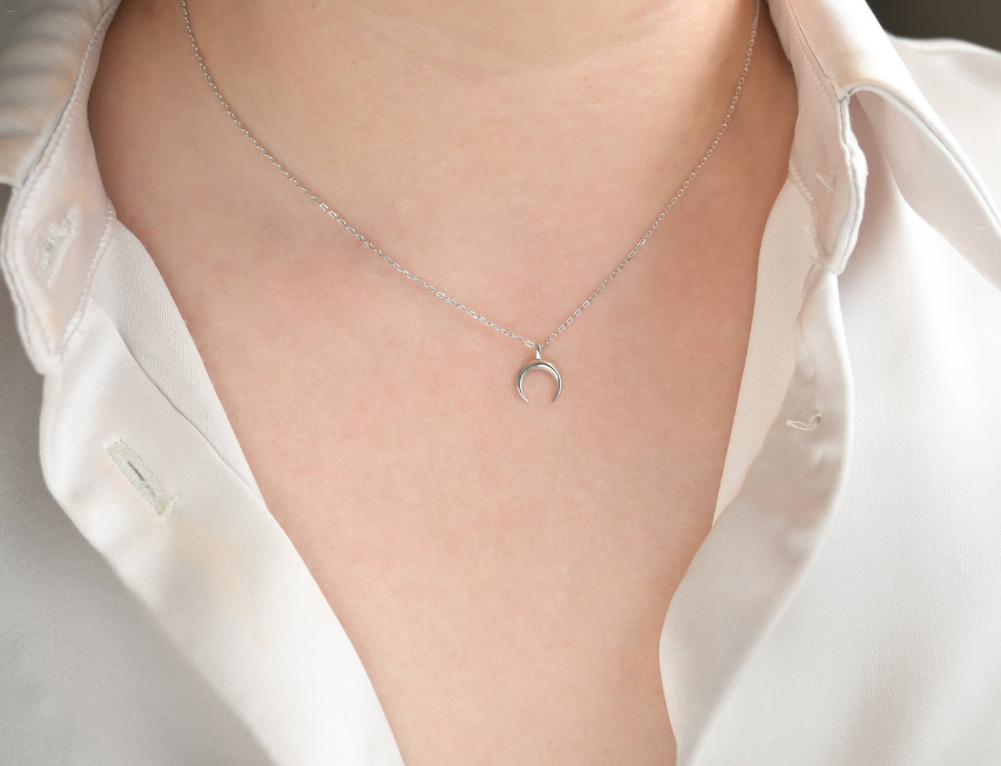 Gold Vermeil Horn Necklace: Yellow Gold