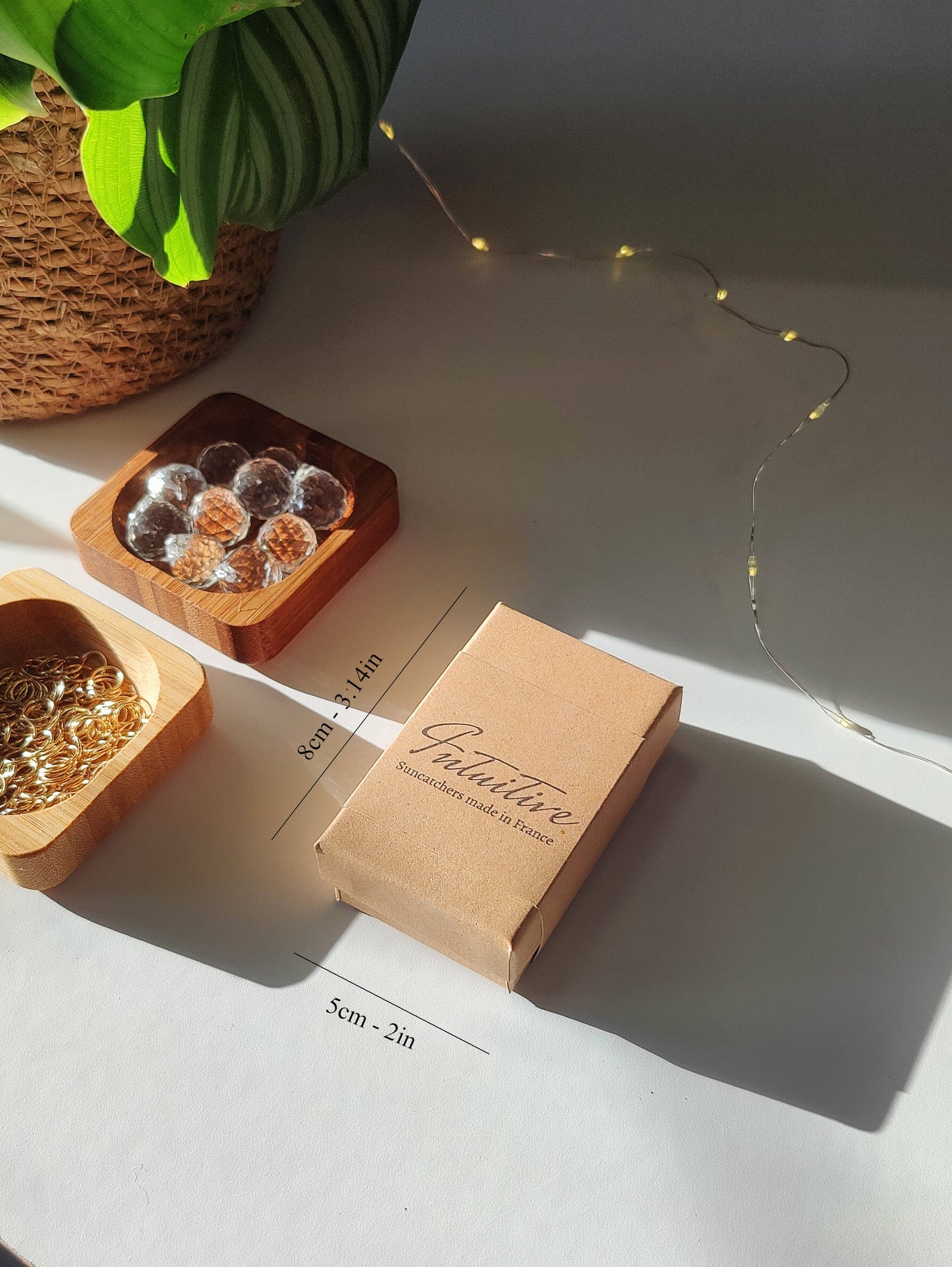 Mini Suncatcher GALAXY in brass and glass crystal