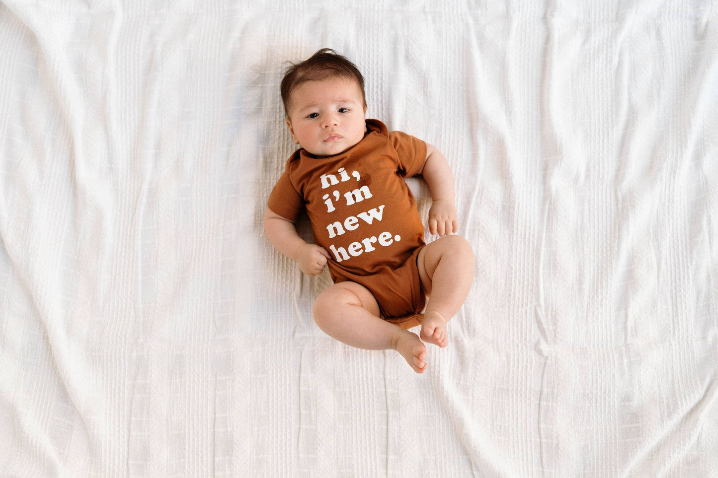 Hi I'm New Here Baby Onesie, Baby Gift, Baby Clothes Newborn