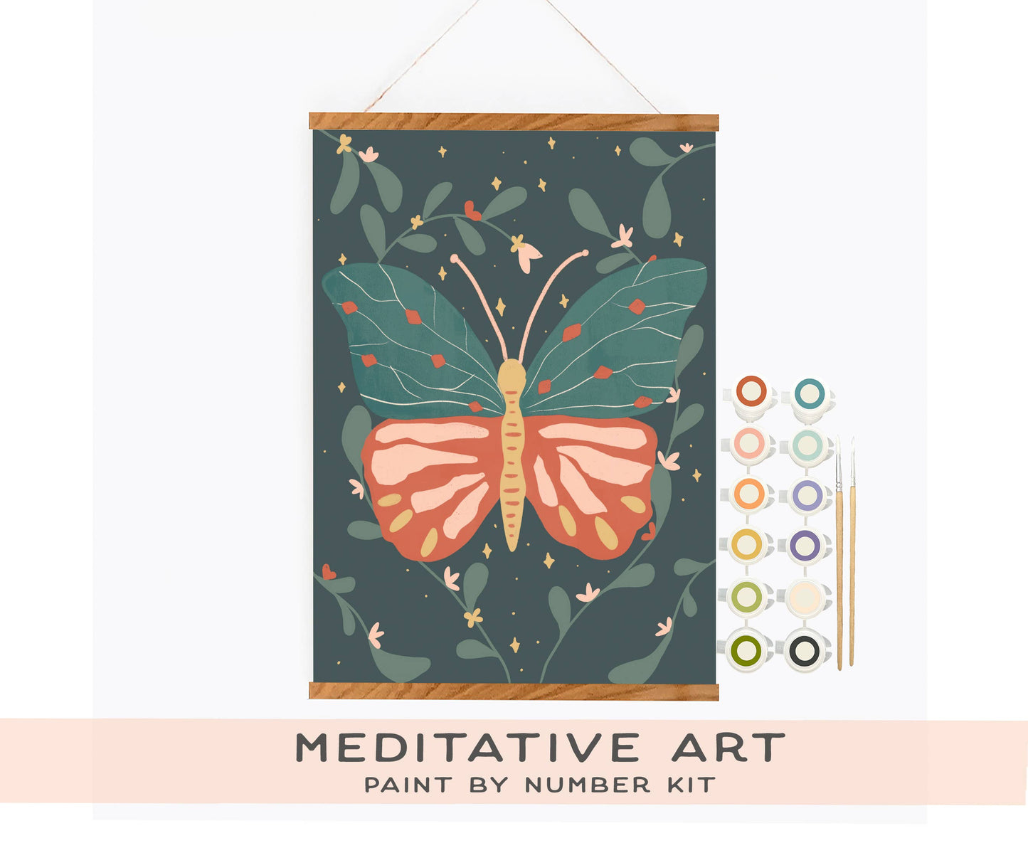 Night Butterfly Meditative Art Paint by Number Kit: Paint by Number Kit