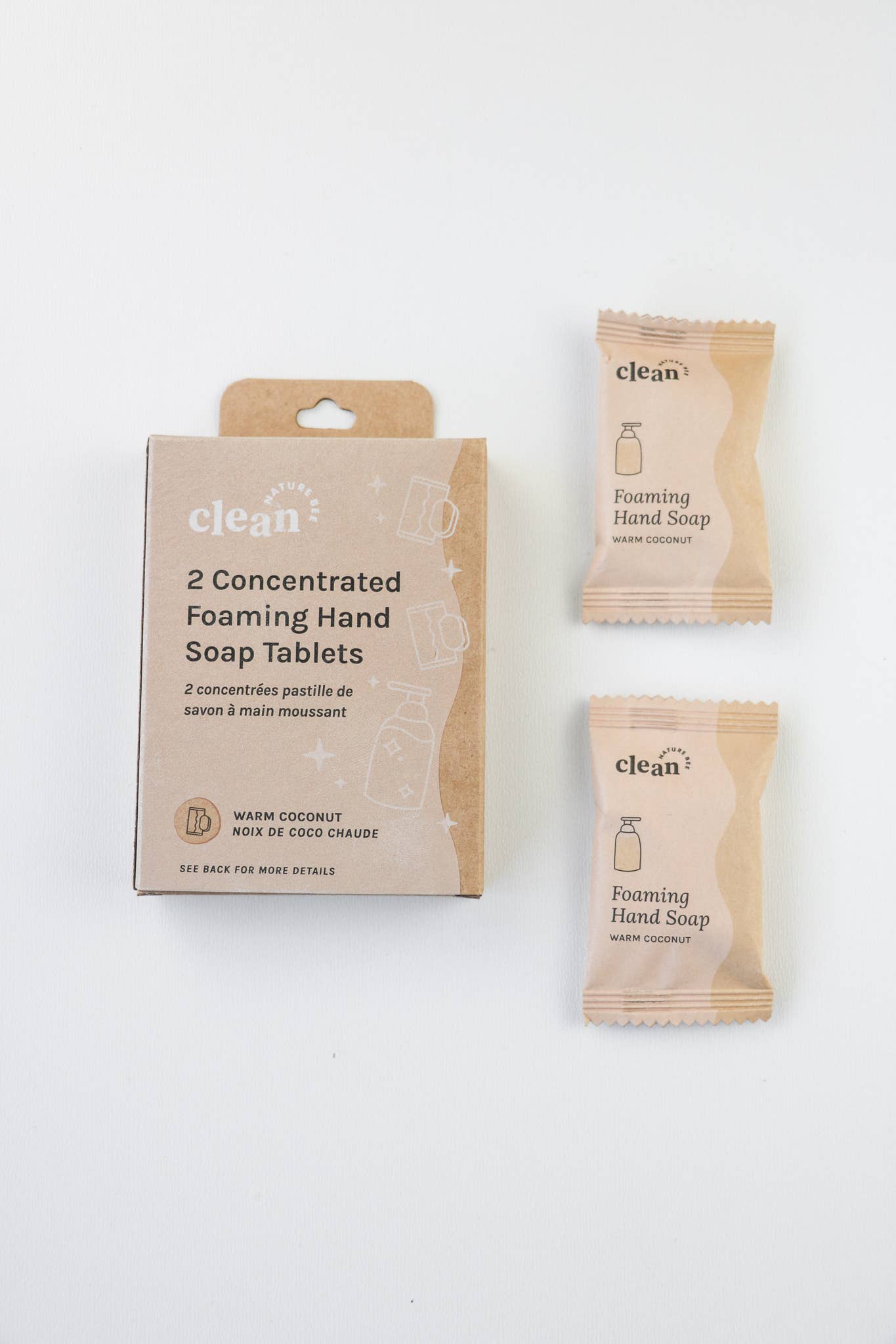 2 Warm Coconut Concentrated Foaming Hand Soap Tablets (Box)