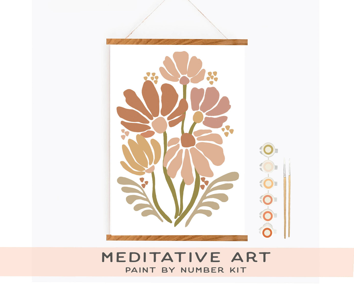 Vintage Flowers Meditative Art Paint by Number Kit: Paint by Number Kit