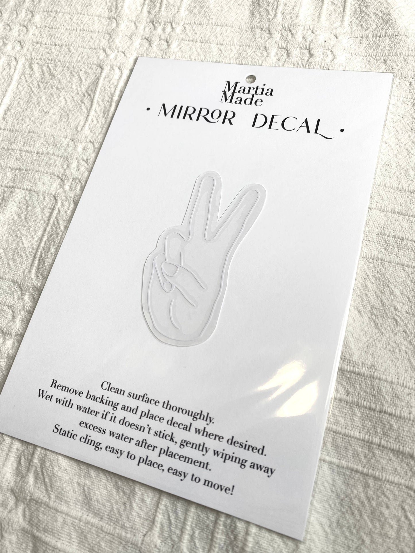 Peace Sign Mirror Decal