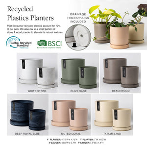 7" & 4" Signature Planters & Saucer | Earth Tones