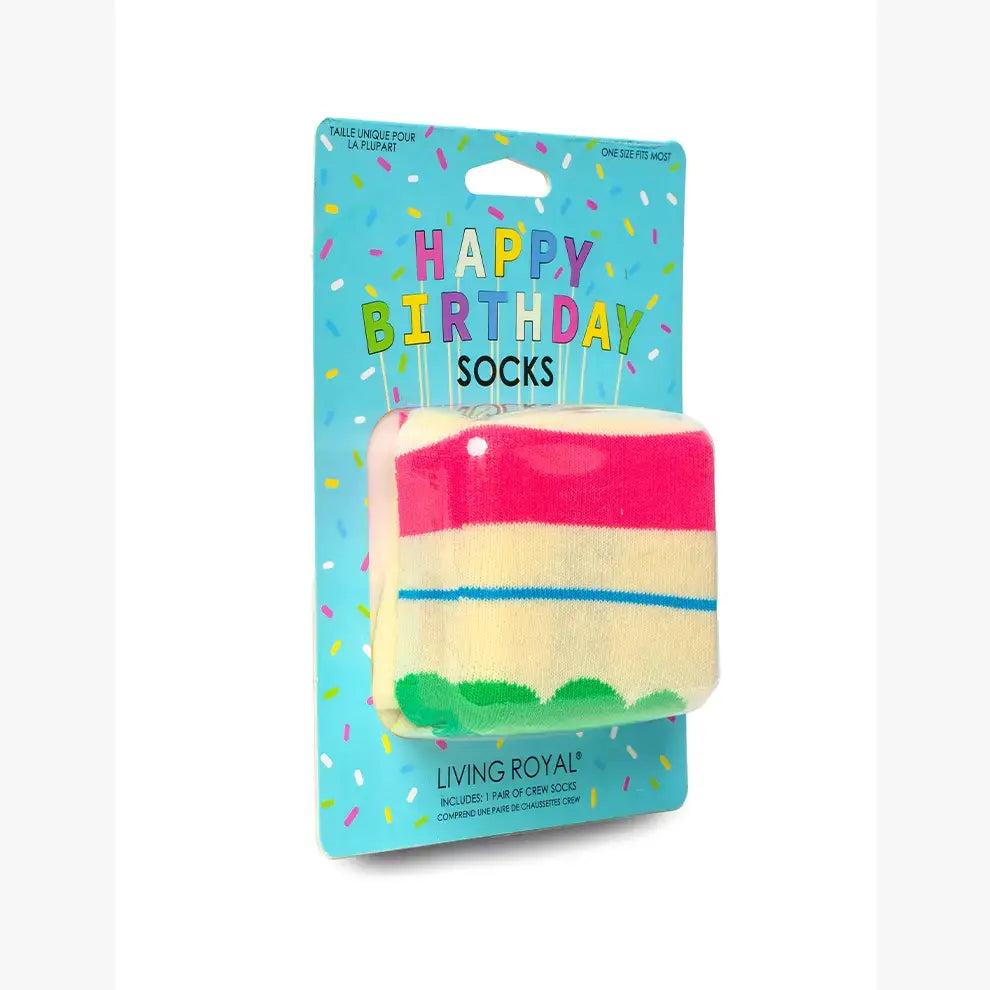 Crew Socks - Cake - "It's My Birthday" - Cream