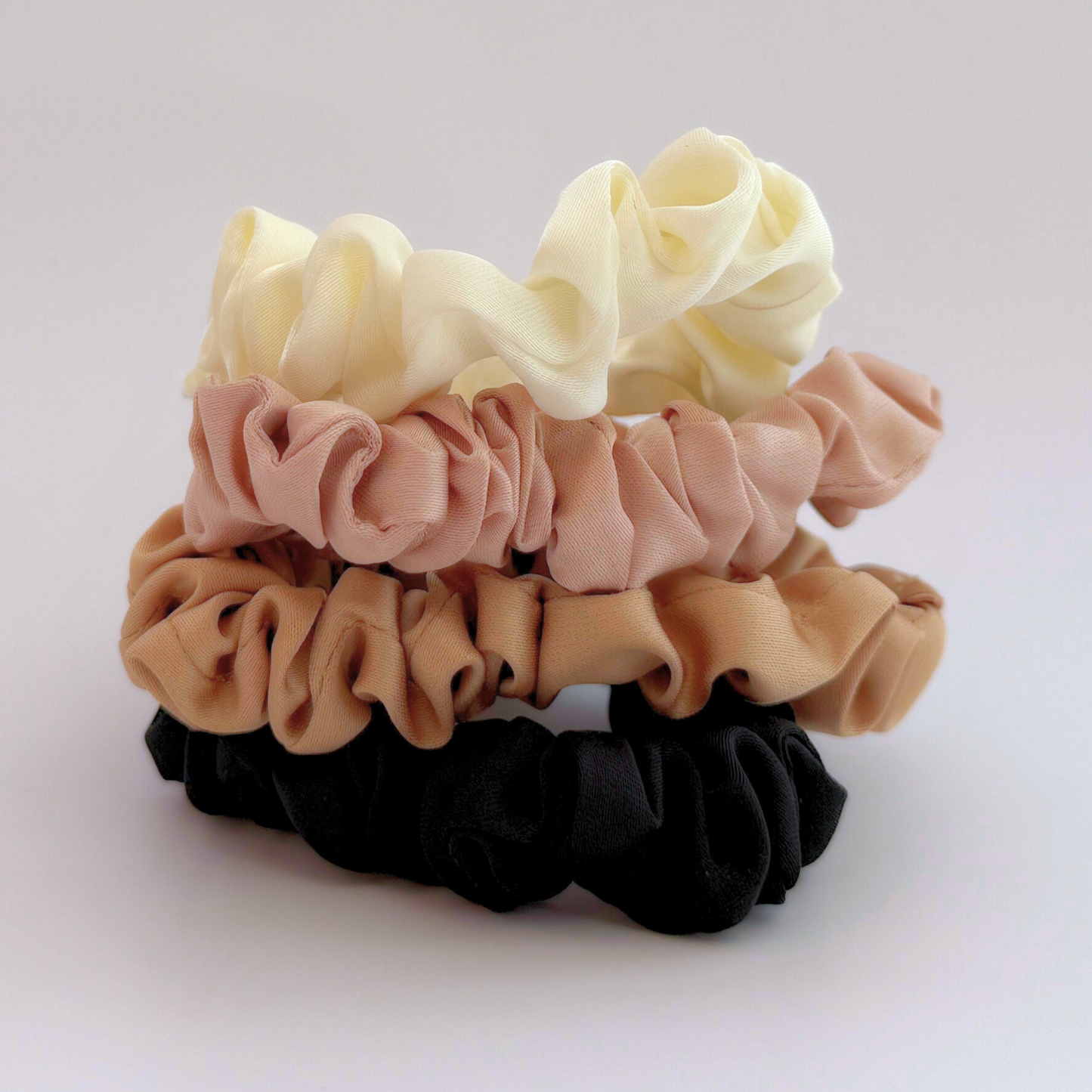 Mini Satin Sleep Scrunchies - 4 Pack