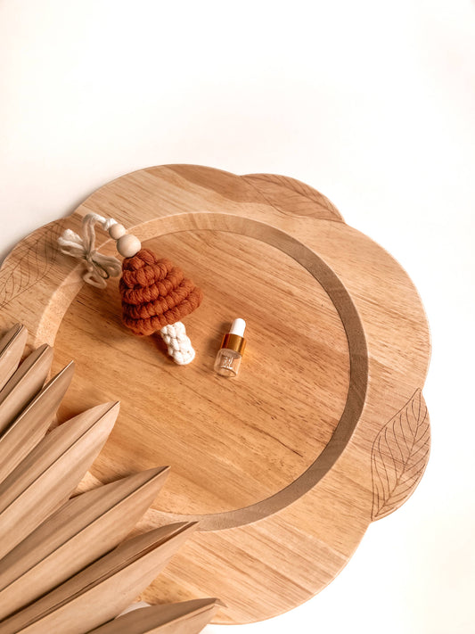 Macrame Car Charm Mushroom Diffuser | RearView Mirror Hanger