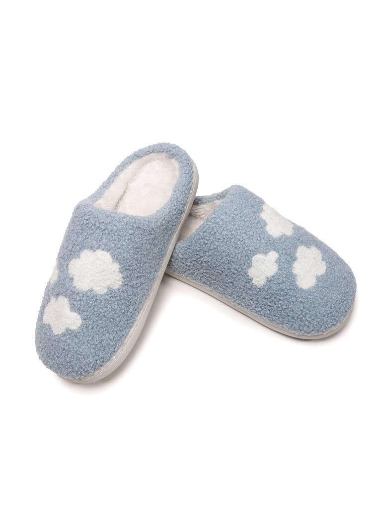 Indoor / Outdoor Slippers - Clouds - Light Blue