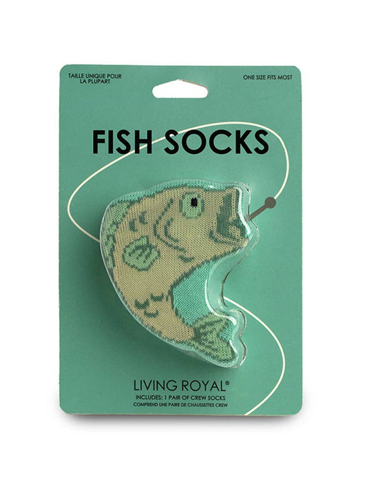 Crew Socks - Fish - "Gone Fishing" - Green