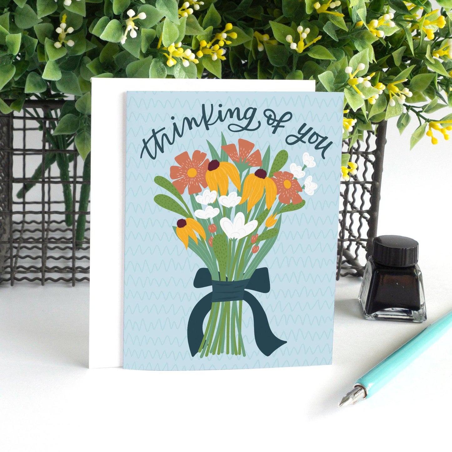 Thinking of You Floral Bouquet Greeting Card