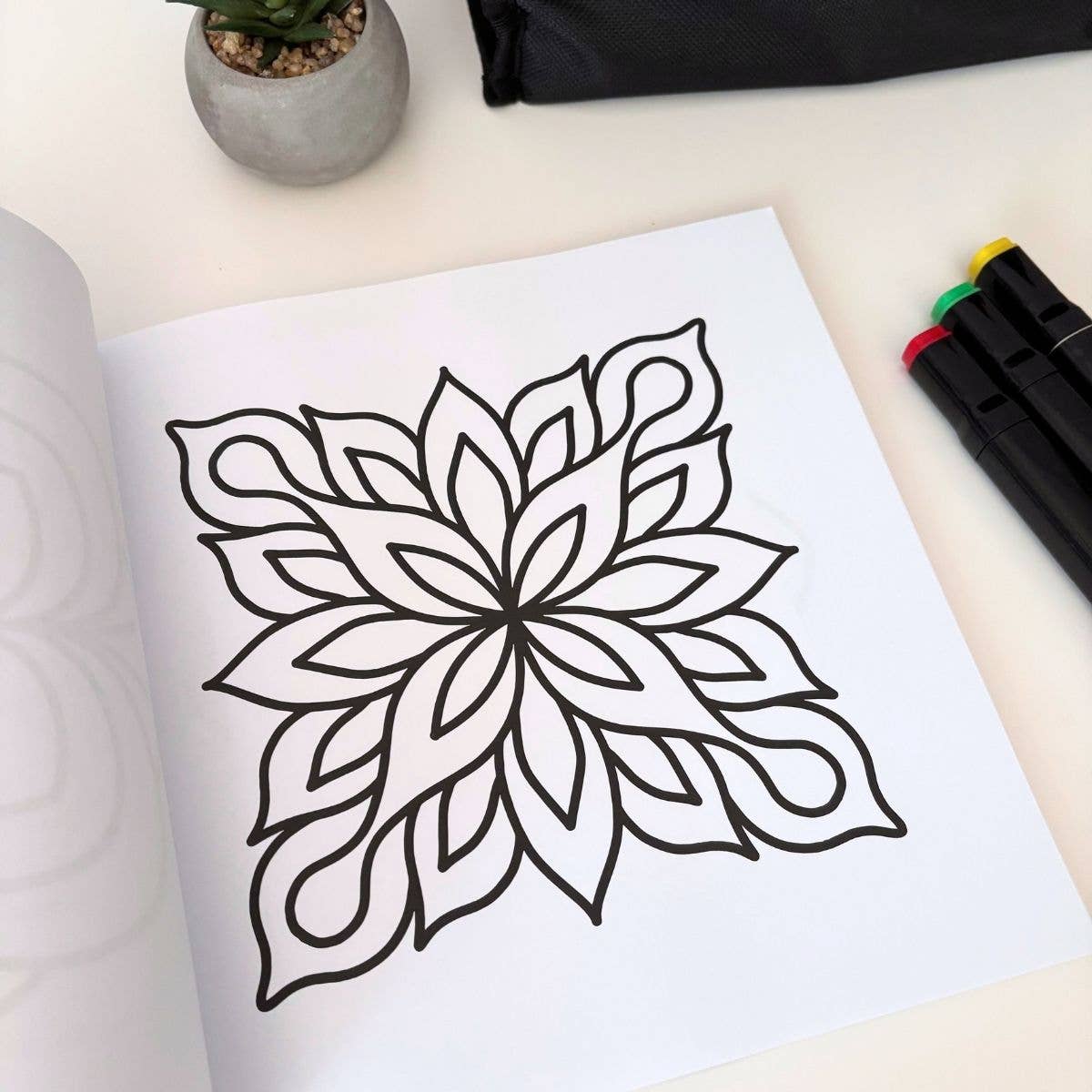 Flowing Mandalas Bold & Simple Coloring Book