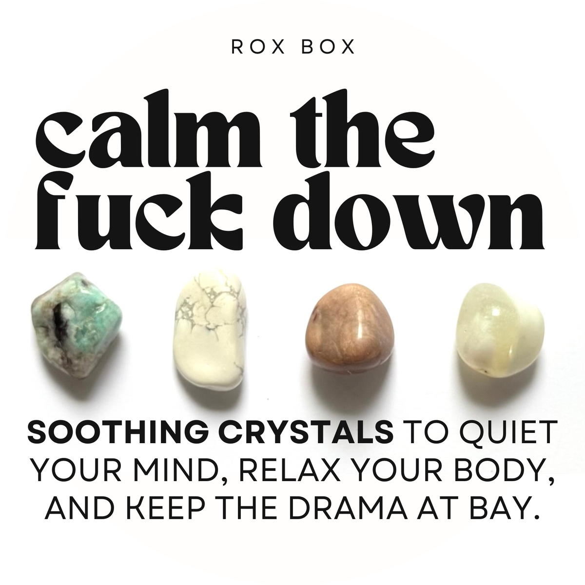 Calm the F down - crystals for relaxation - cheeky gift funny gift