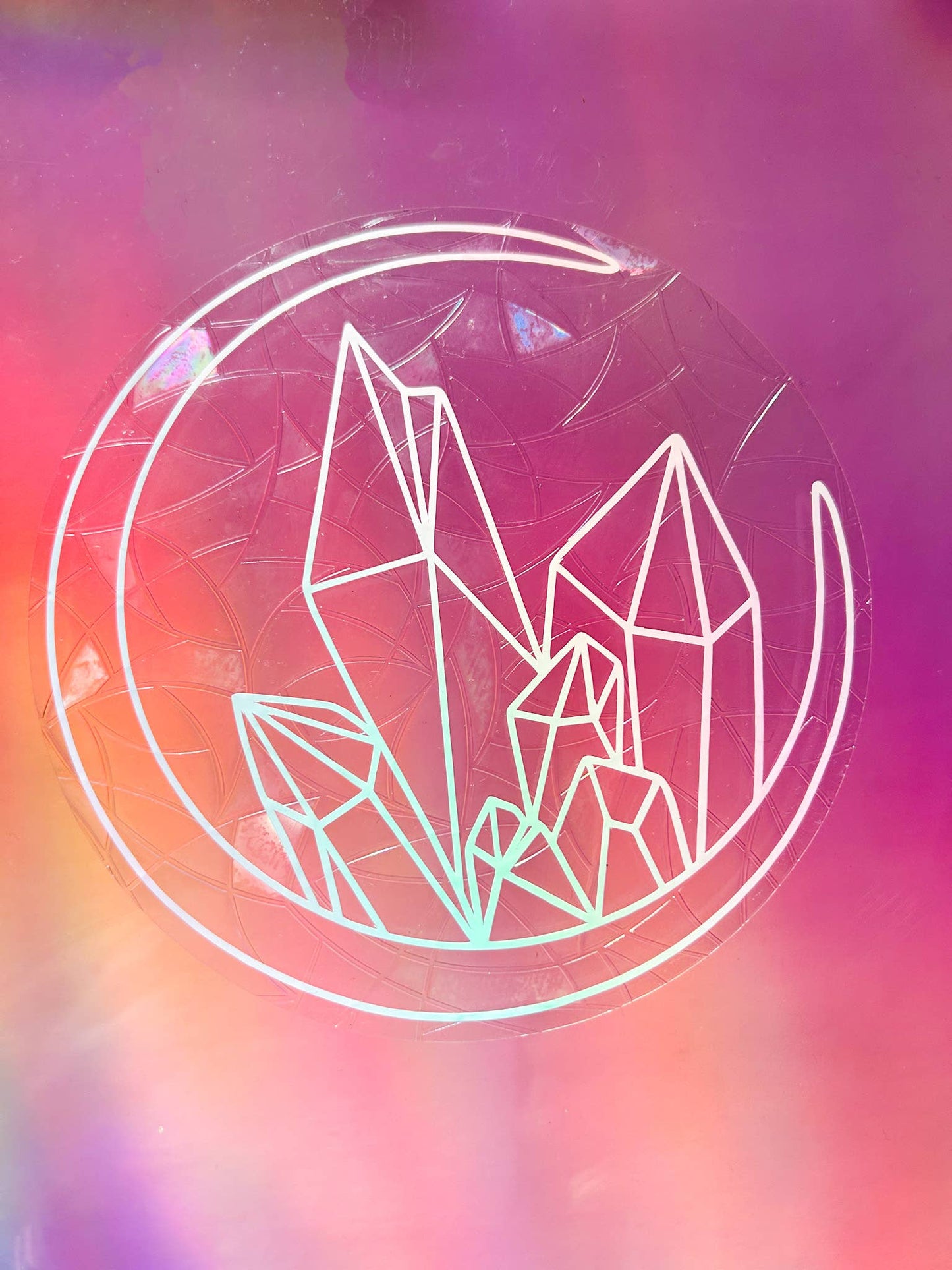 Crystal Moon Suncatcher Sticker