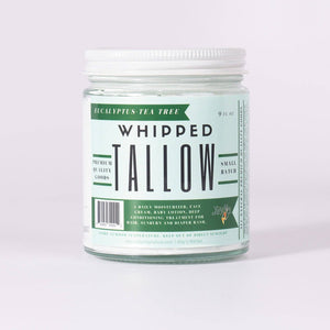 Open image in slideshow, Eucalyptus Tea Tree Whipped Tallow - All Natural Grass Fed Beef Tallow Moisturizer
