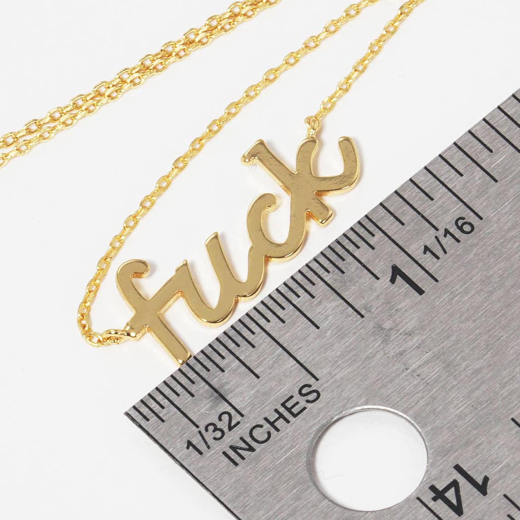 Gold-Dipped FUCK Necklaces