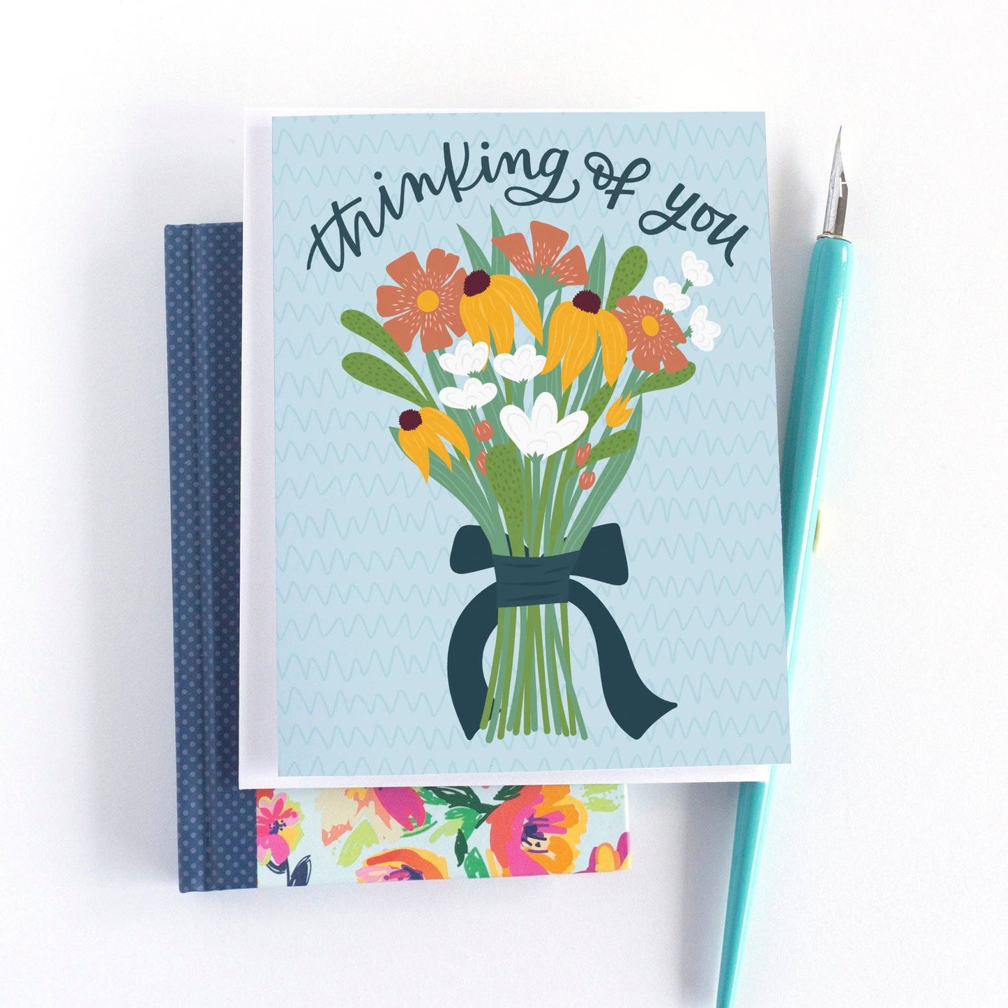 Thinking of You Floral Bouquet Greeting Card