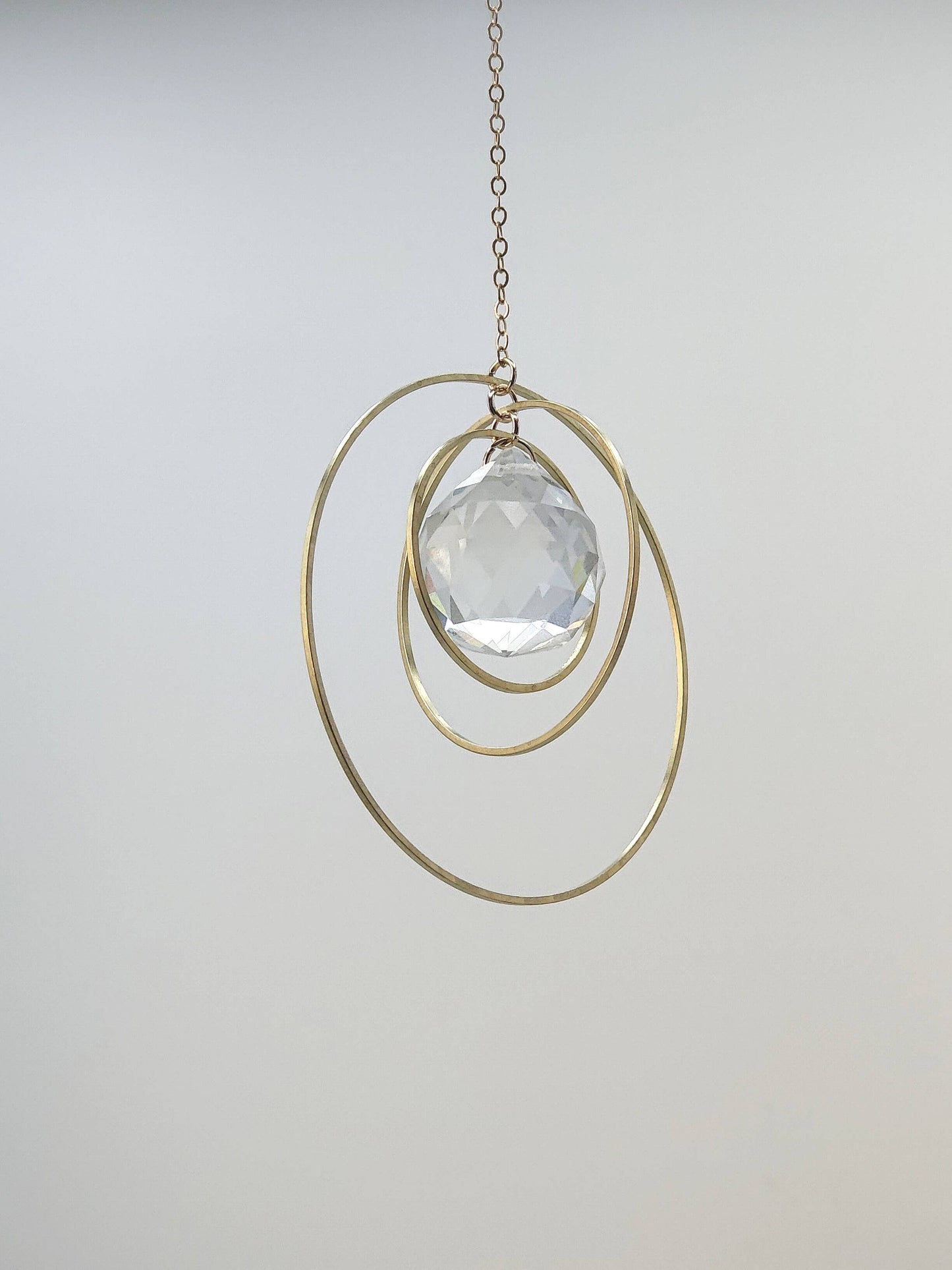 GALAXY suncatcher in brass and glass crystal