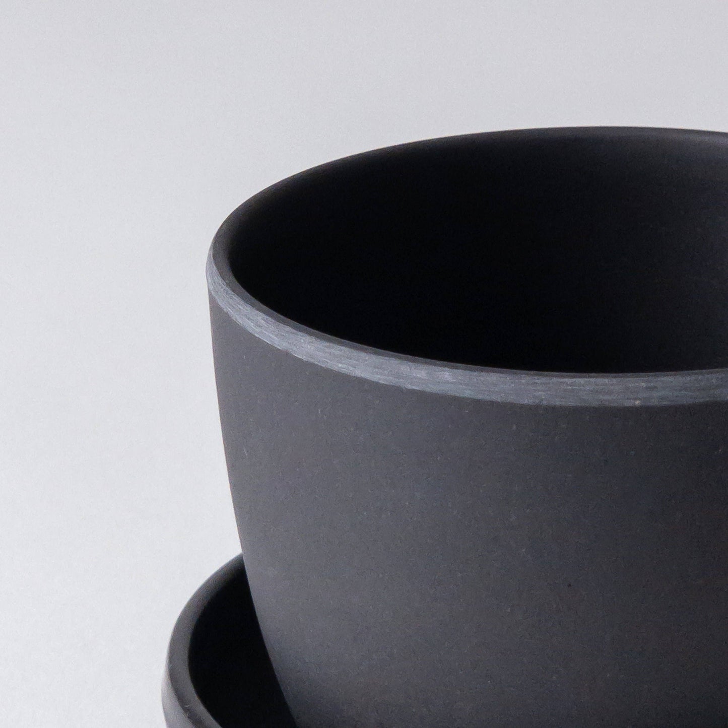 Bamboo Fibre Mini Planter Pot (Black)