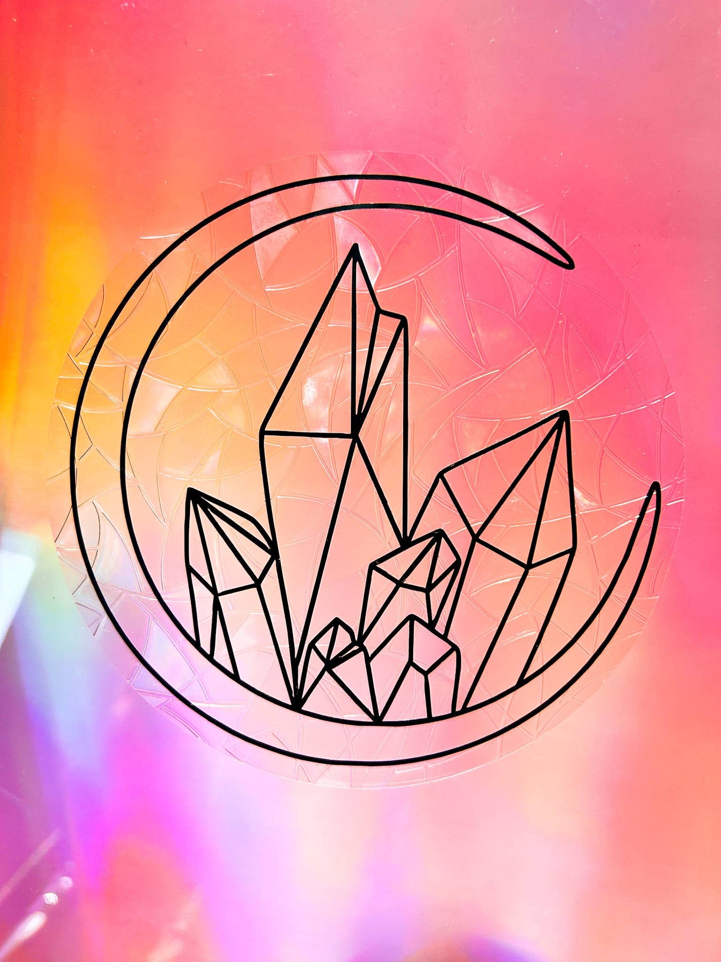 Crystal Moon Suncatcher Sticker
