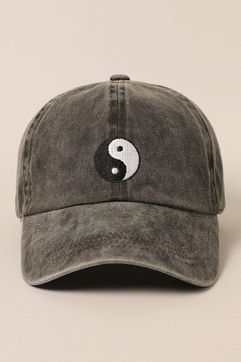 Yin Yang Embroidered Cotton Baseball Dad Cap