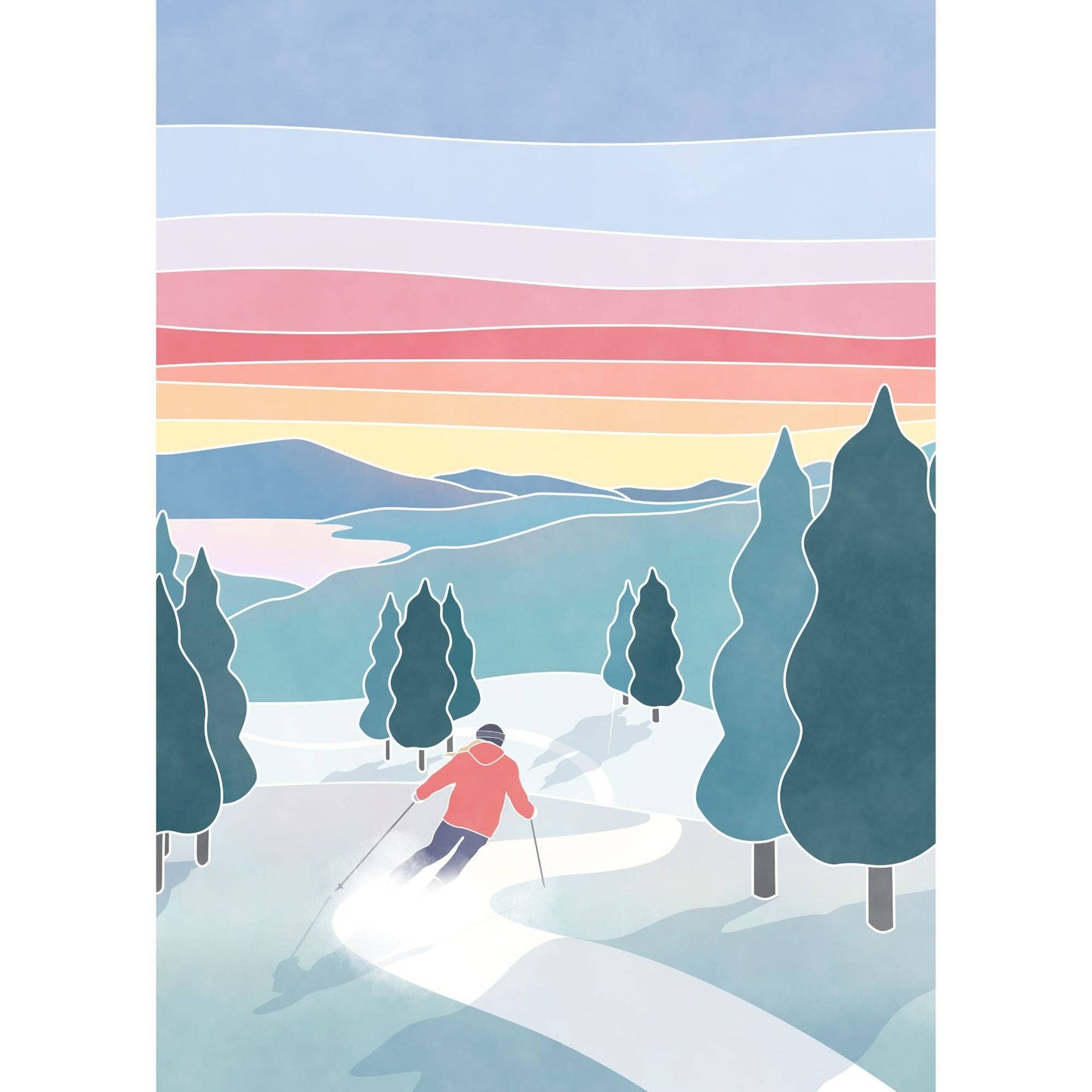 Sunset Ski | 500-Piece Puzzle | Designed in Quebec Canada