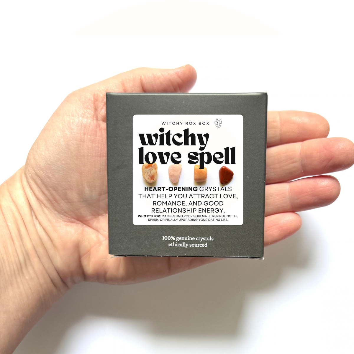 Witchy X Crystal Energy Sets - little magic crystal sets for protecting your peace, calling in love, or manifesting money
