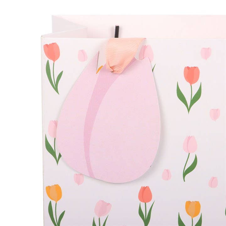 Tulip Print Spring and Mother's Day Gift Bag