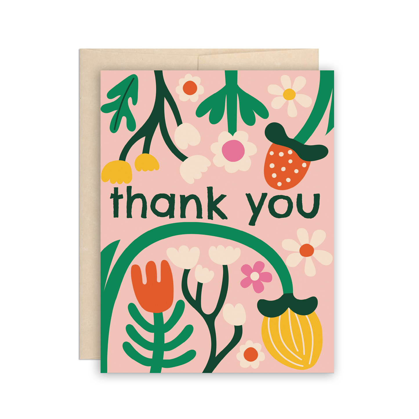 Thank You Flower Garden Card, Wild Flower Thanks