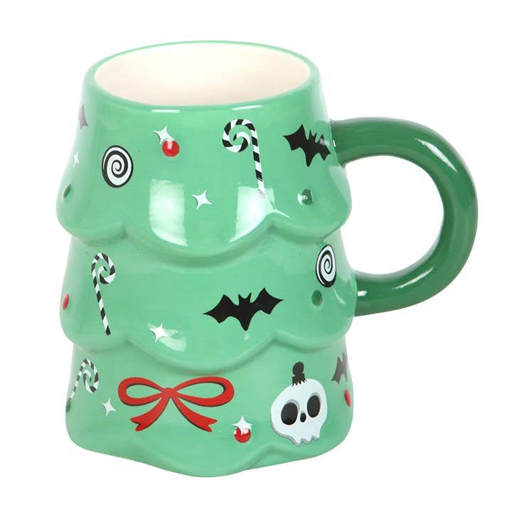 Merry Creepmas Gothic Christmas Tree Mug
