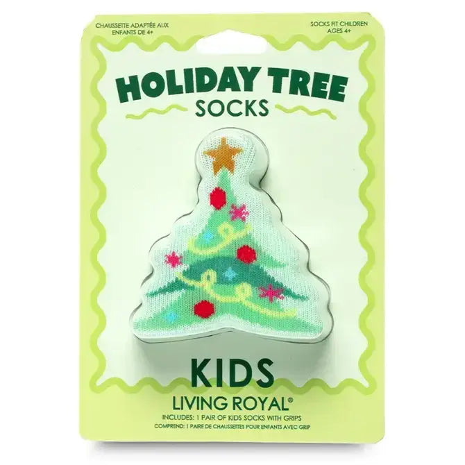 3D Packaged Crew Socks - Kids - Holiday - Christmas Tree